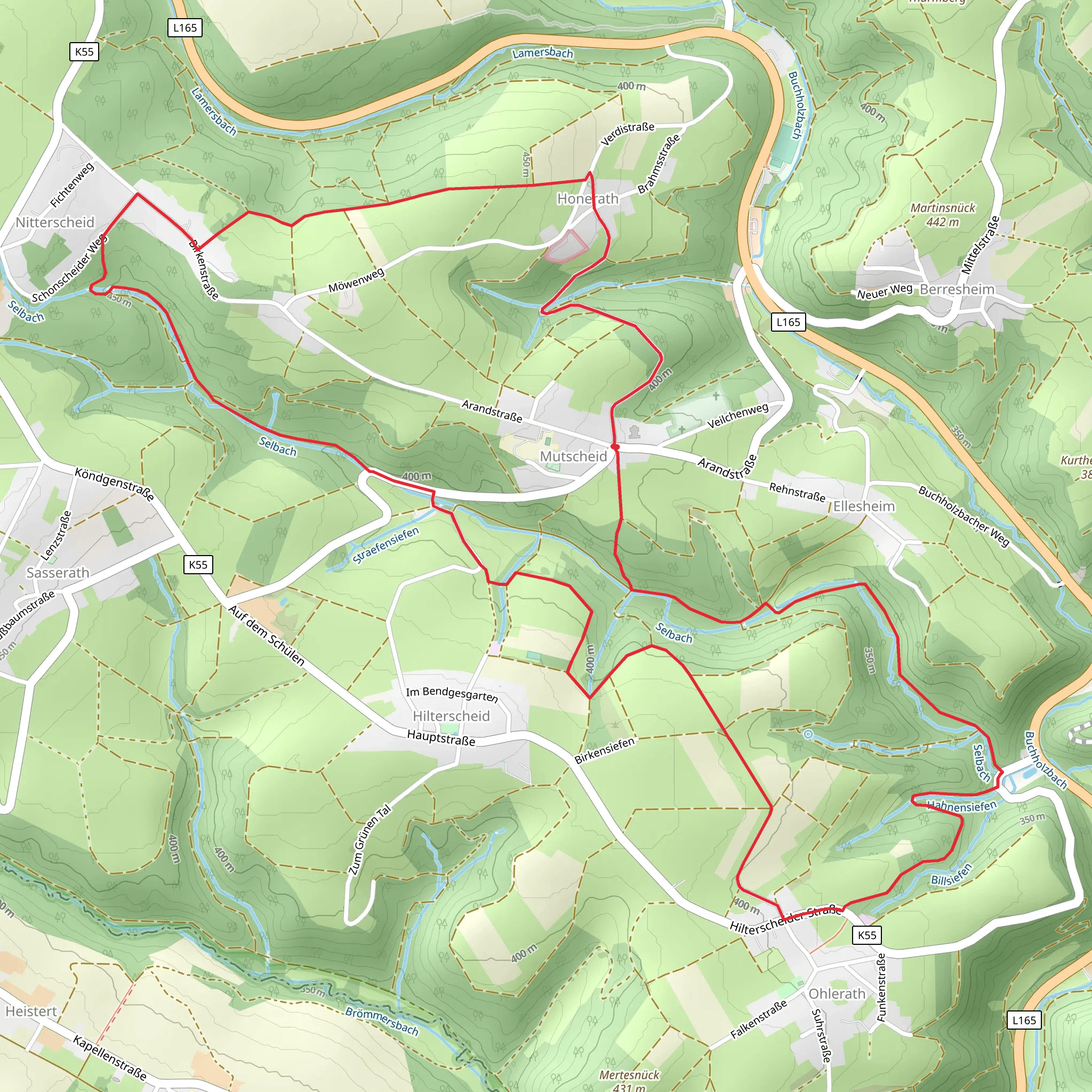 EifelSchleife Durch die Mutscheid mobile static map
