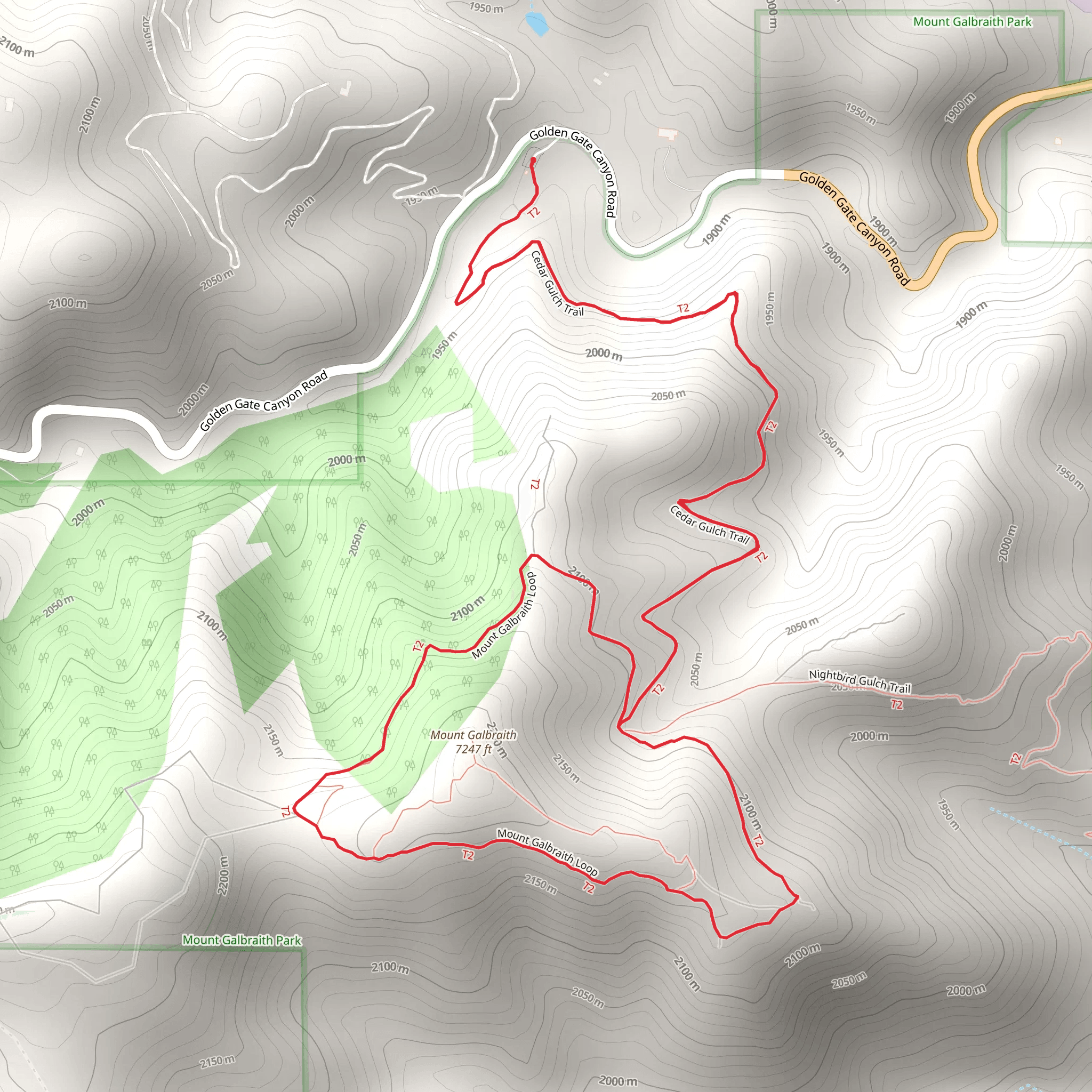 Mount Galbraith Loop mobile static map