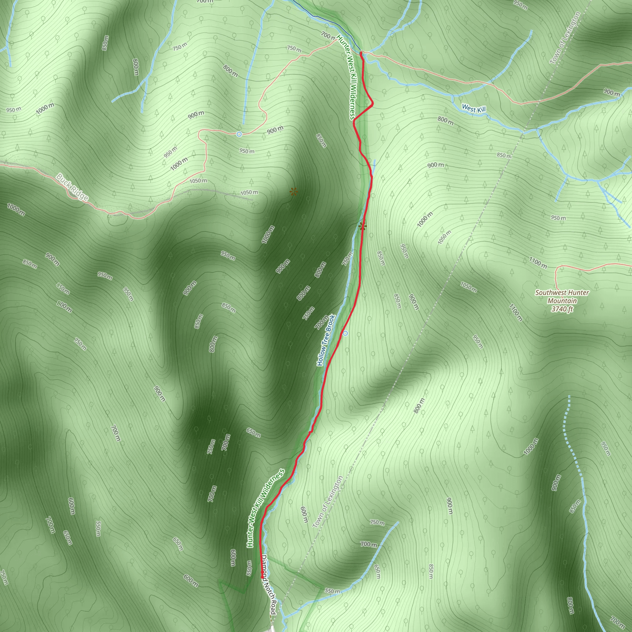 Diamond Notch from Diamond Notch Road mobile static map