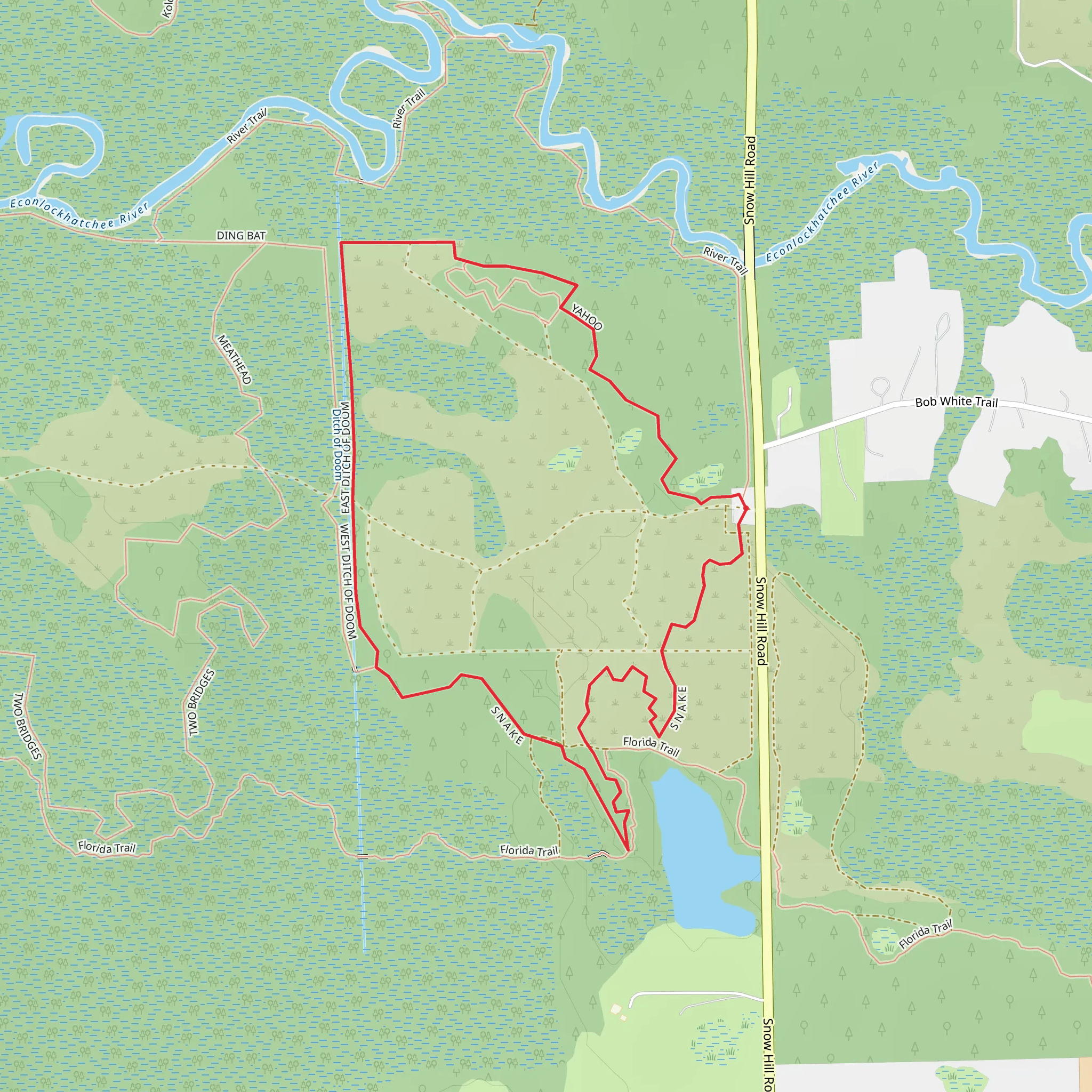 Yahoo and E Ditch of Doom Loop mobile static map