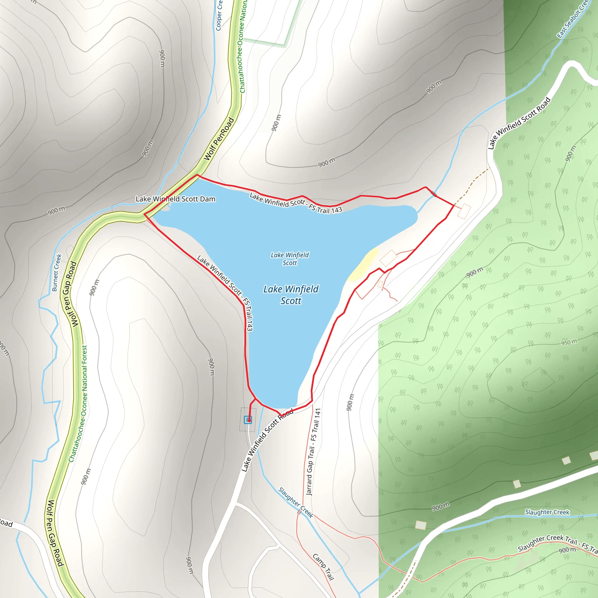 Lake Winfield Scott Loop mobile static map