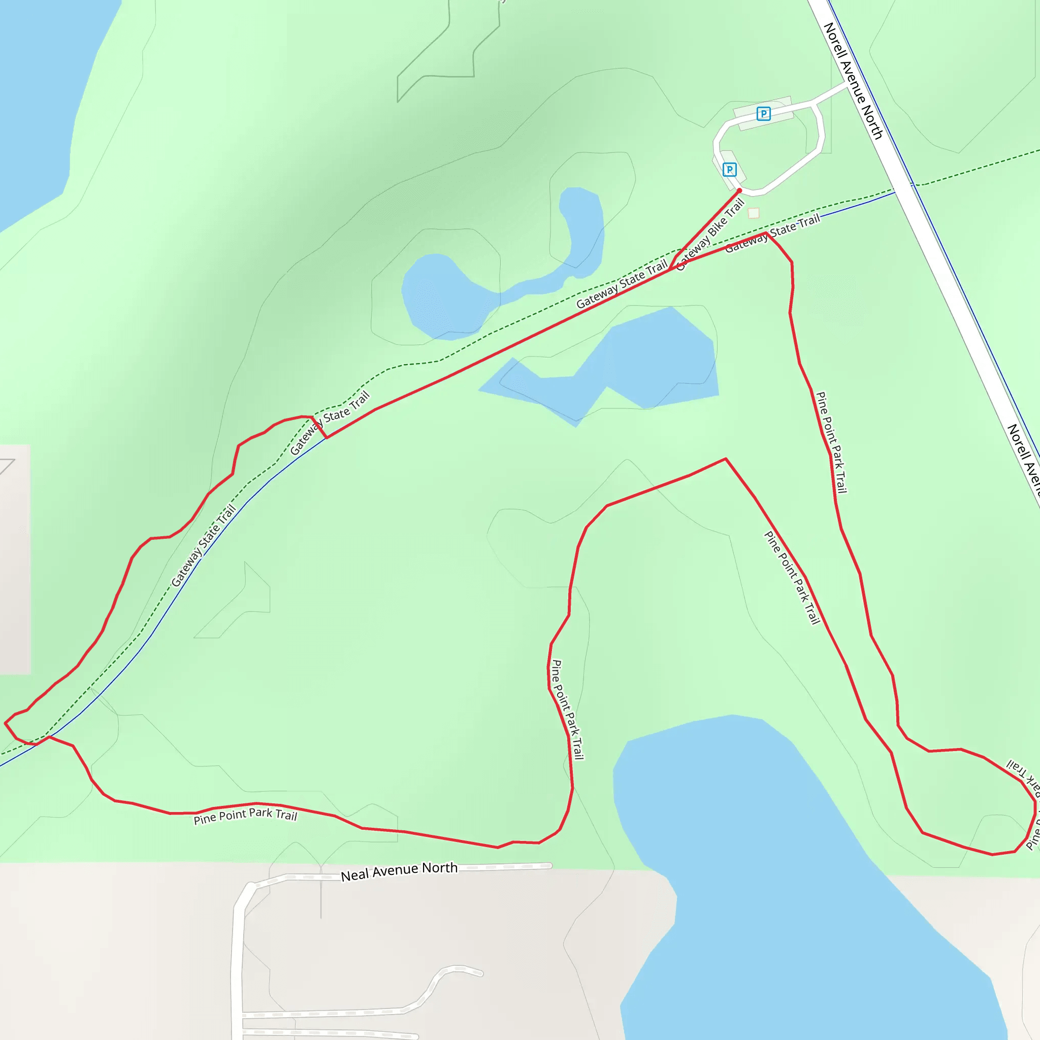 Pine Point Park Loop mobile static map