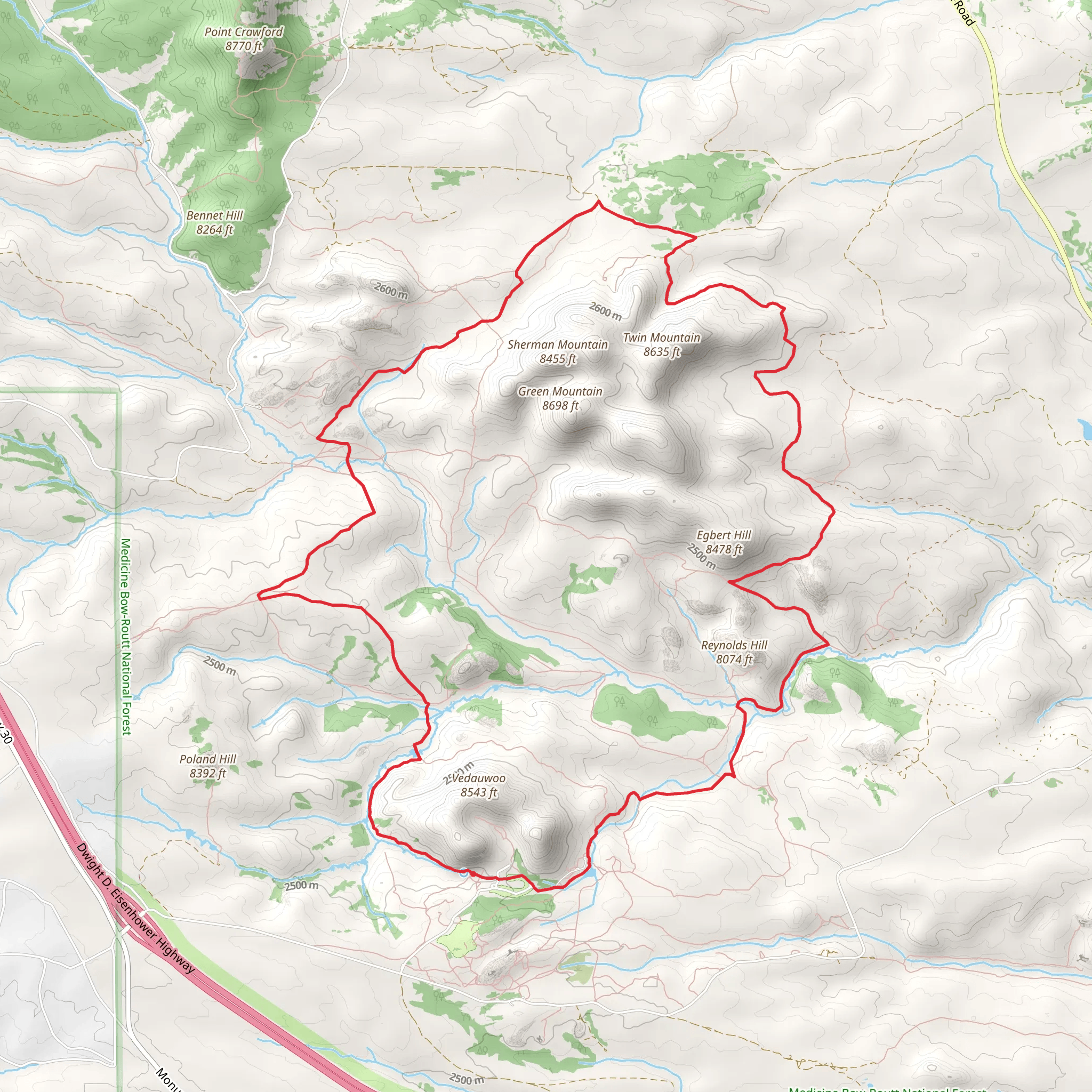 Turtle Rock, Phallic, Twin Mountain and Devil's Playground Loop Trail mobile static map