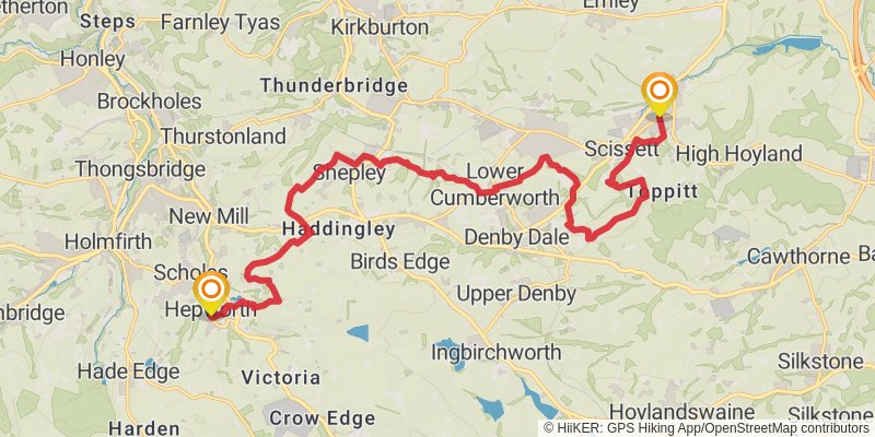 Kirklees Way stage 3 Map