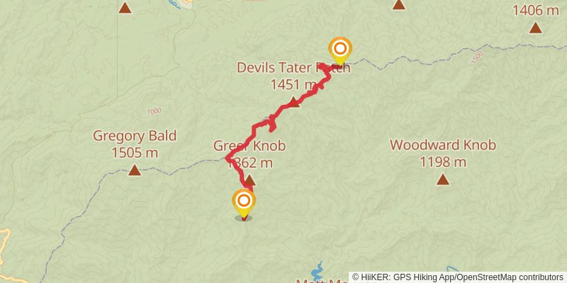 Appalachian Trail stage 20 Map