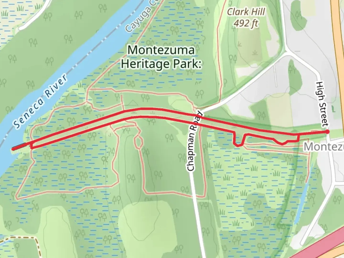 An image depicting the trail Byron Lapp Memorial and Papermill Trail Loop and its surrounding area.