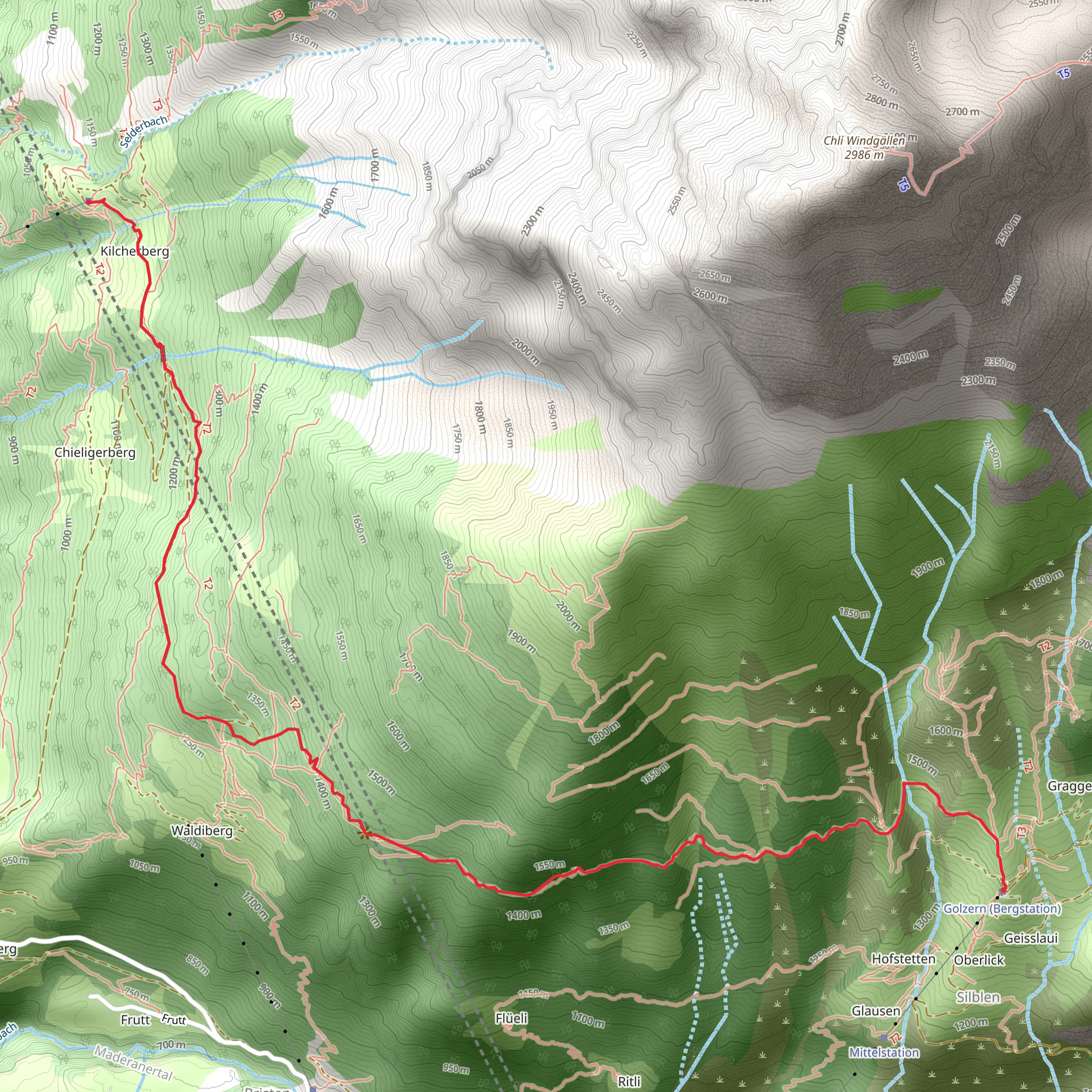 Höhenweg Chilcherbergen - Golzern mobile static map