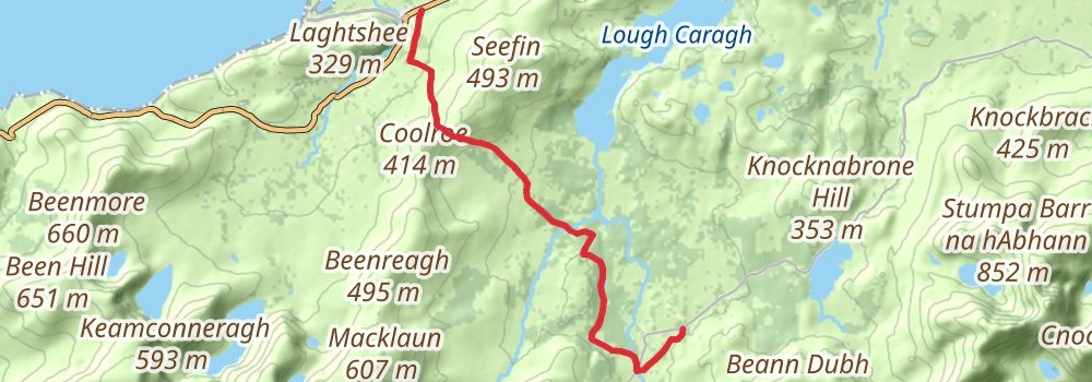 Kerry Way 7-Day Moderate Tour (Hillwalk Tours) stage 4 Map