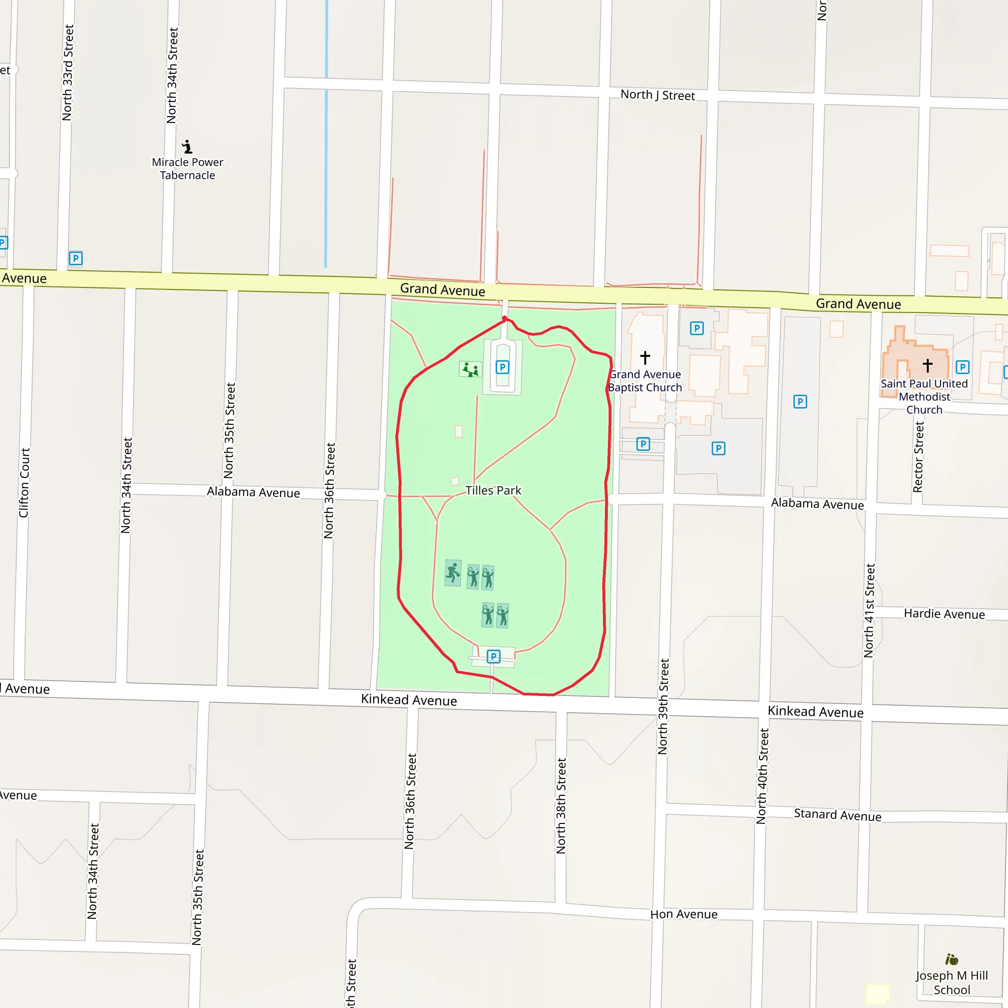Grand Avenue Loop mobile static map