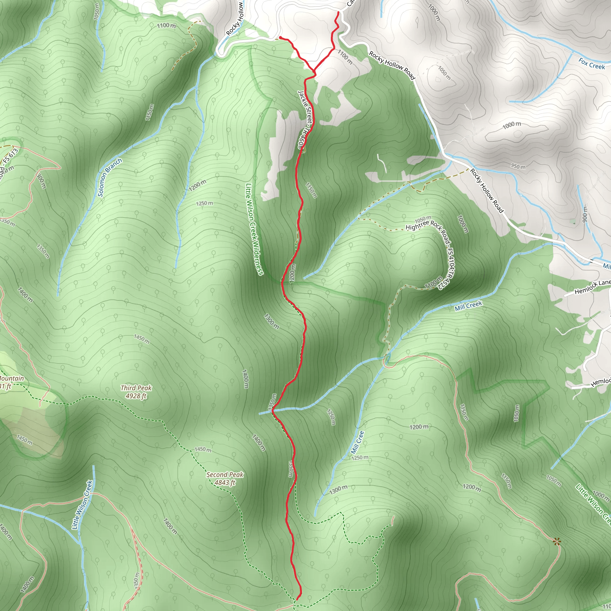 Jackie Street Trail mobile static map