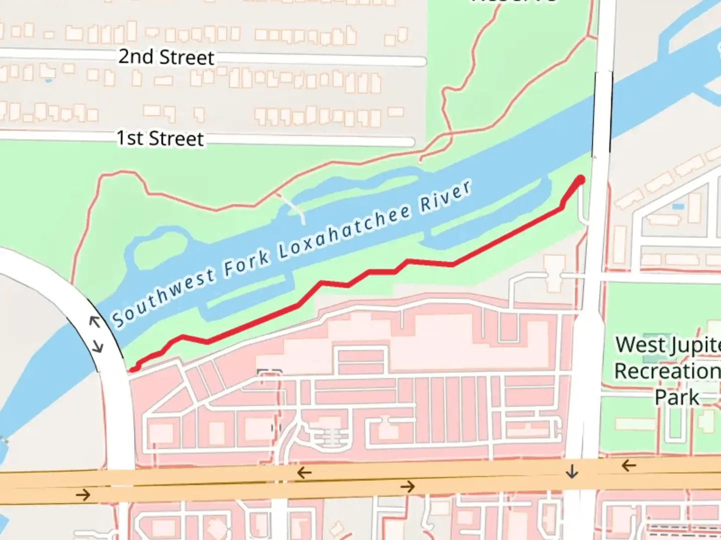 An image depicting the trail Southwest Fork Loxahatchee River and its surrounding area.