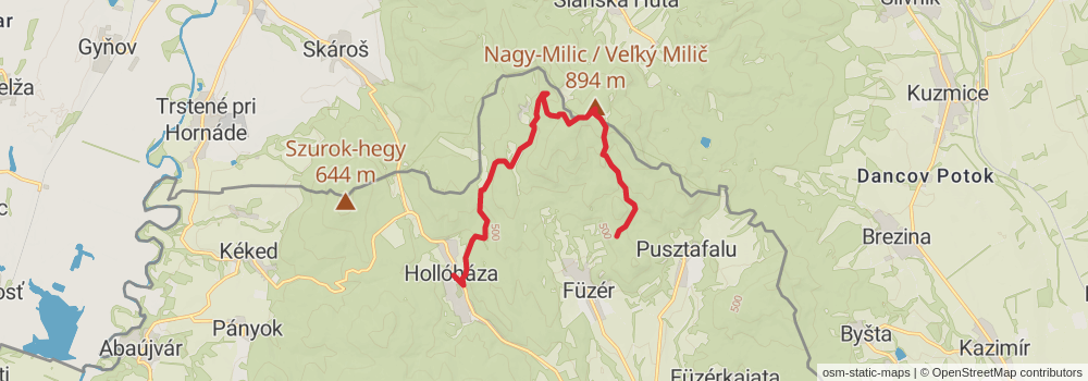 National Blue Trail - OKT stage 64 Map