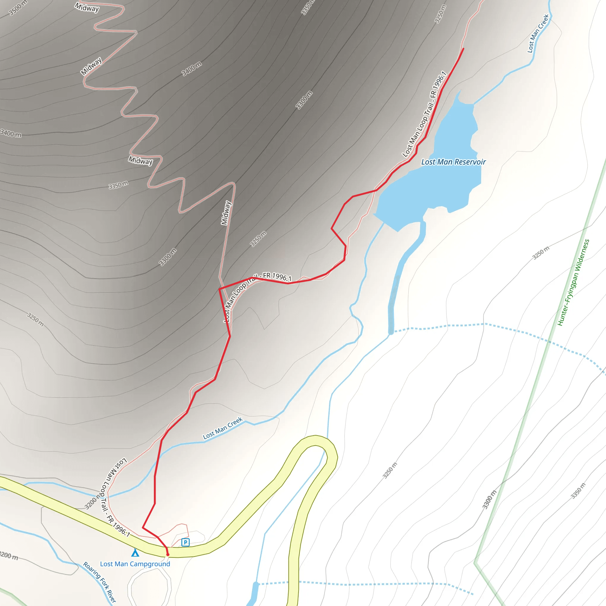 Lost Man Reservoir mobile static map