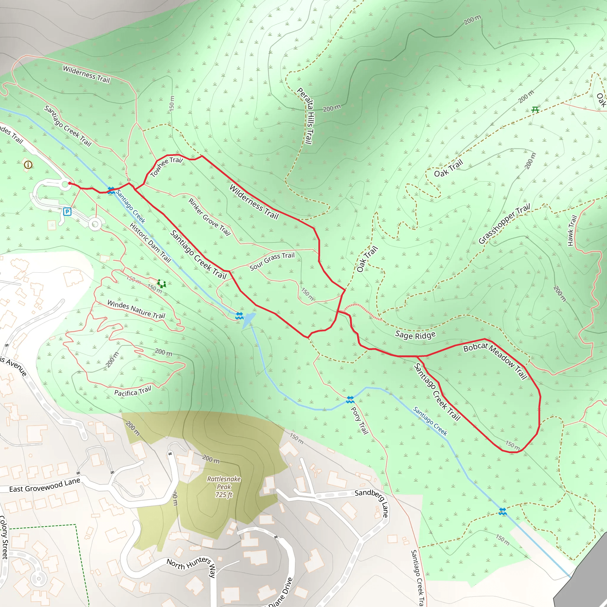 Bobcat Meadow and Wilderness Loop Trail mobile static map