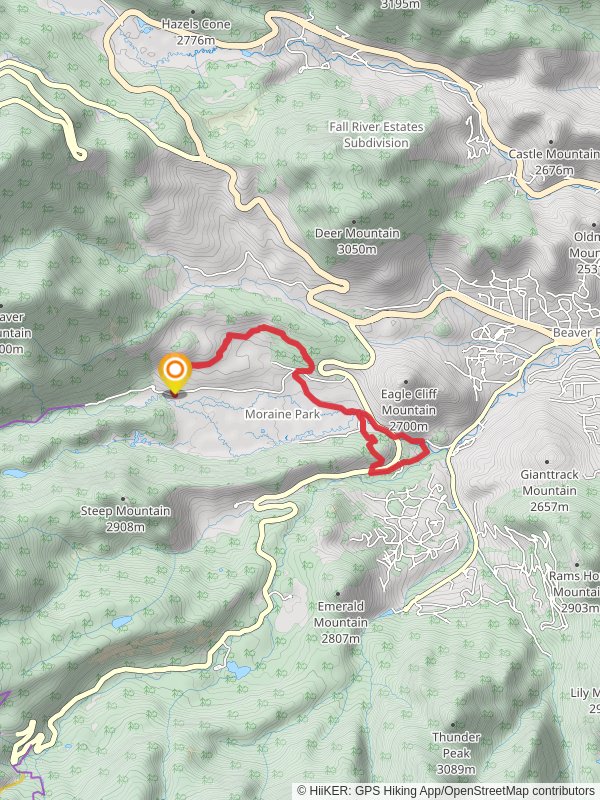 Big Thompson River, Tuxedo Park YMCA Camp and Moraine Tuxedo Cutoff Loop Trail mobile static map