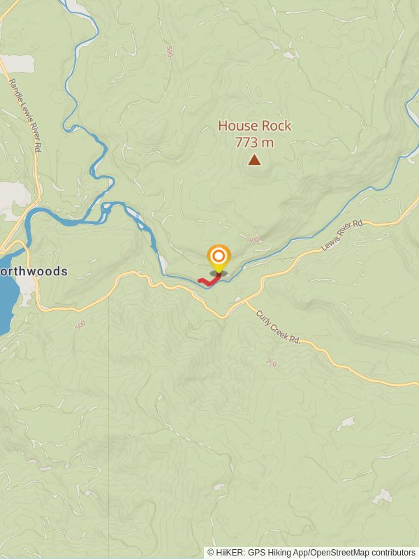 Curly - Miller Falls Trail mobile static map