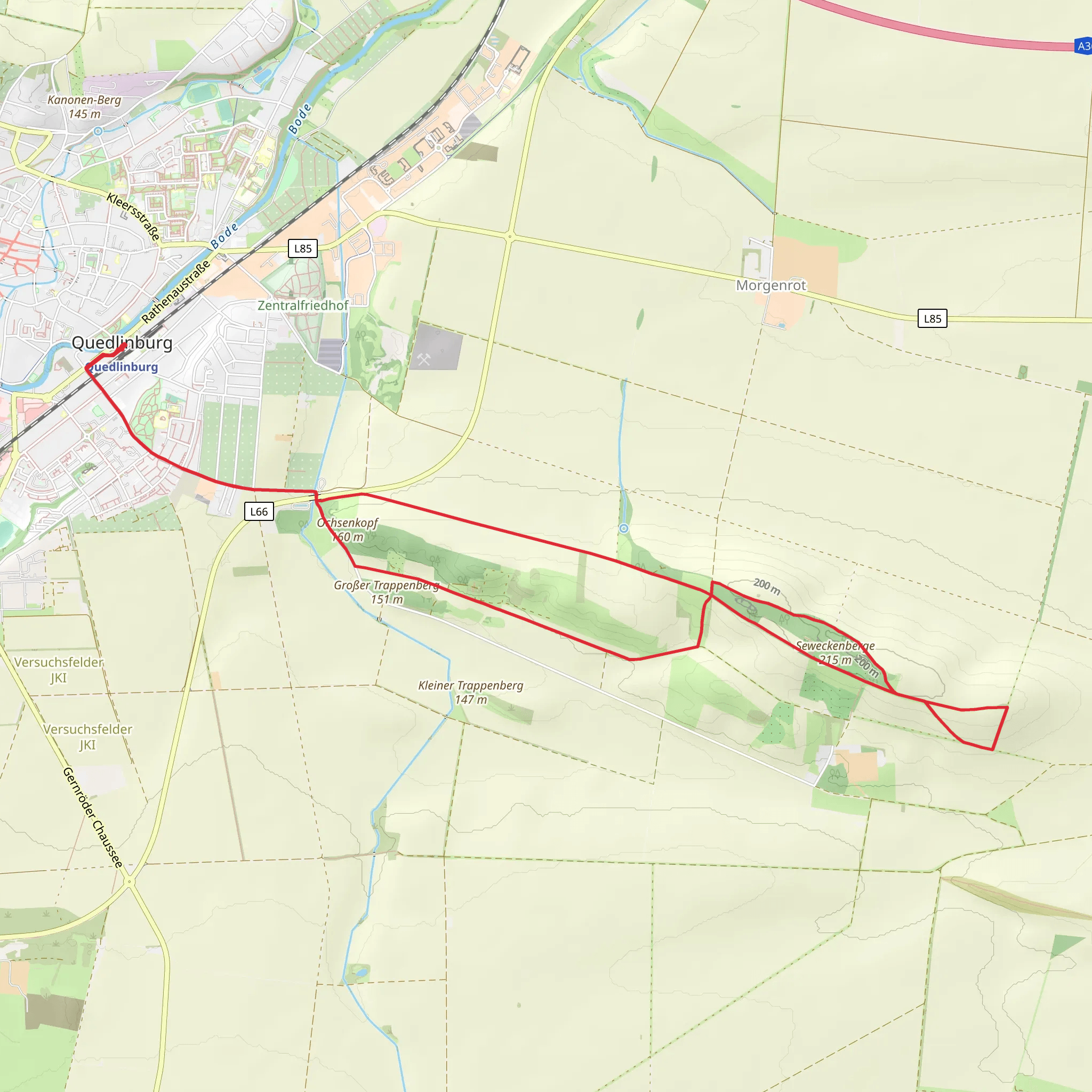 Ochsenkopf and Seweckenberge Loop mobile static map