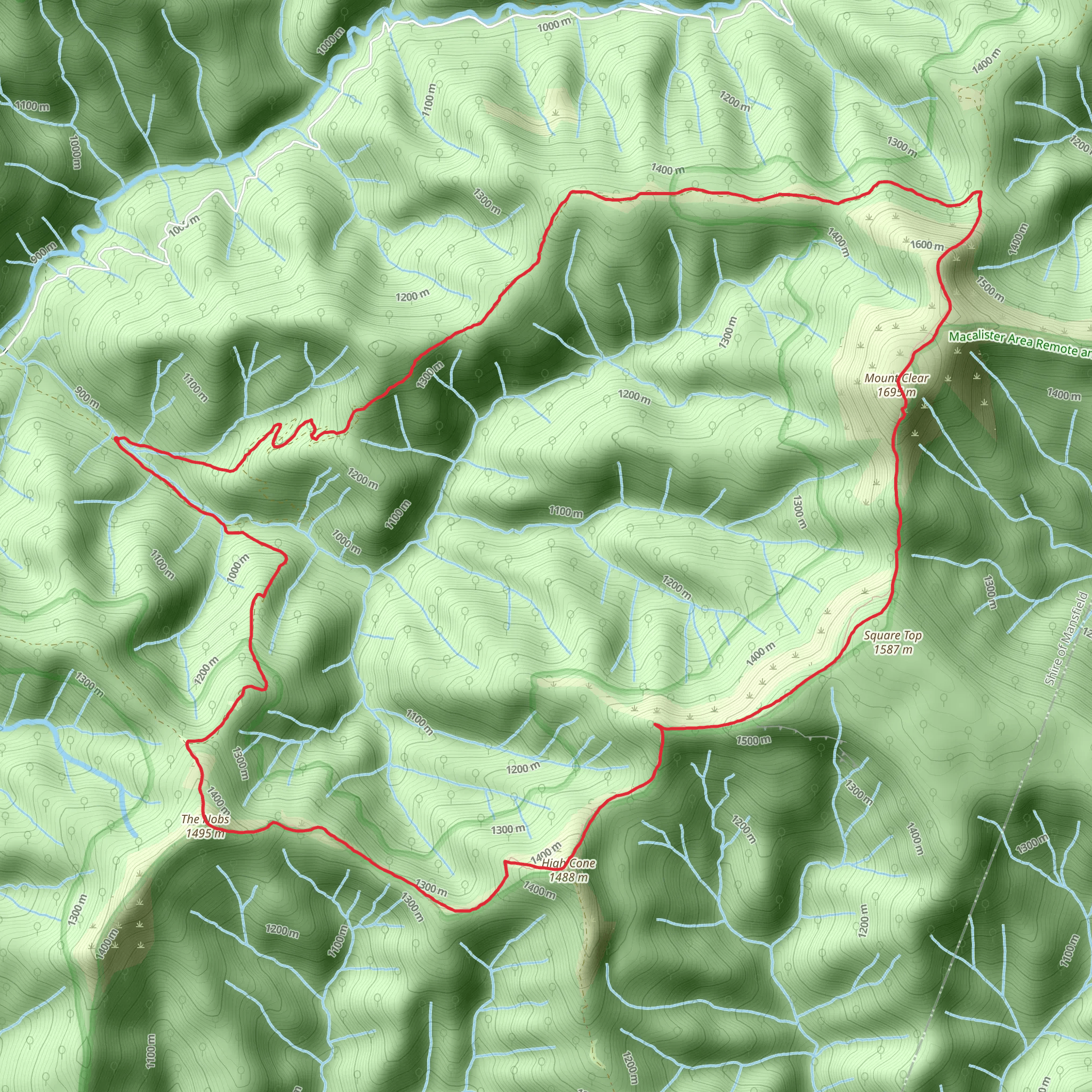 Mount Clear Traverse Trail mobile static map