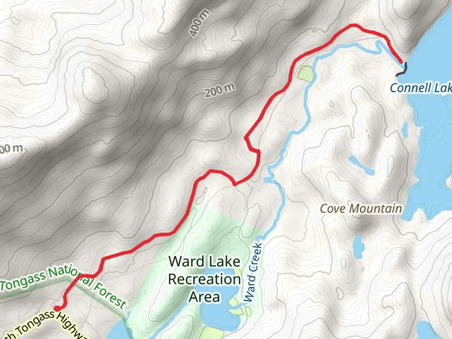 An image depicting the trail Ward Lake via Pipeline Trail and its surrounding area.