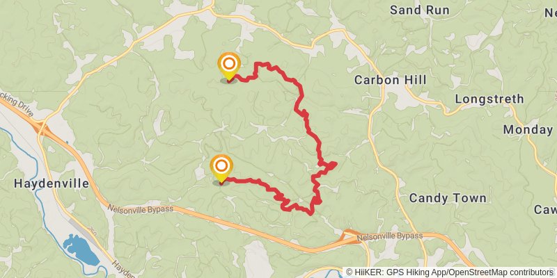 Dorr Run Loop Trail stage 2 Map