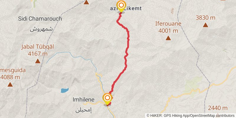 Toubkal Circuit stage 3 Map