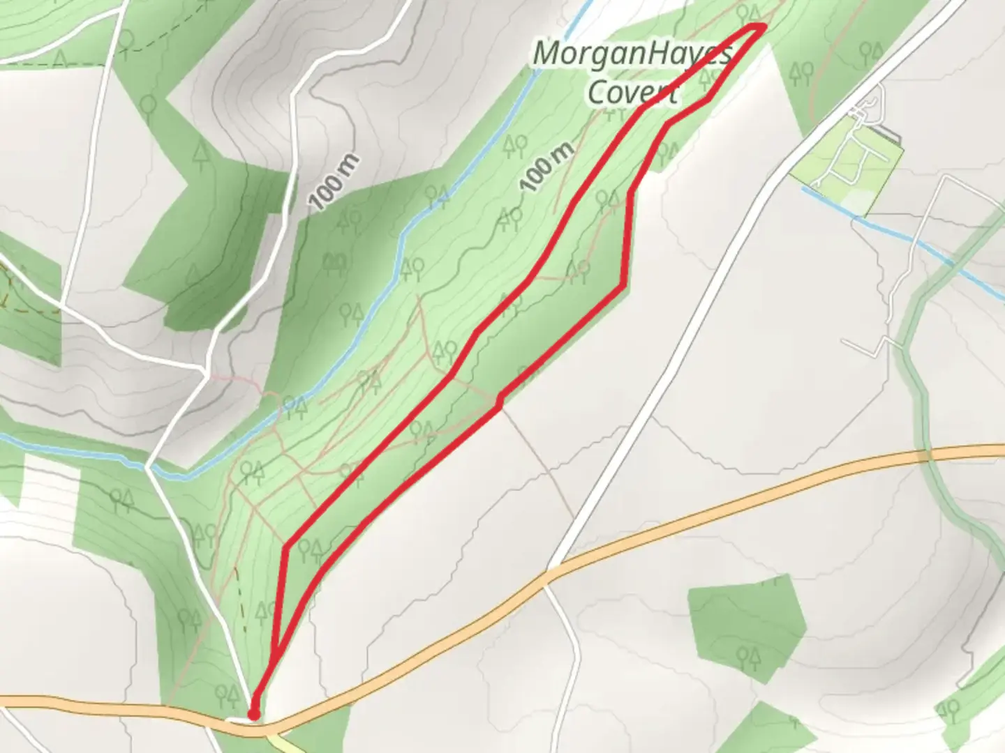 An image depicting the trail Morgan Hayes Covert Short Walk and its surrounding area.