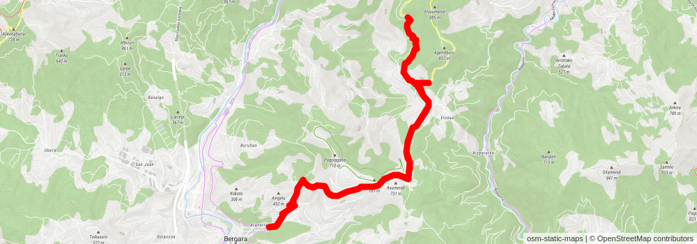 Route of the Dolmens PR GI 94 stage 2 Map