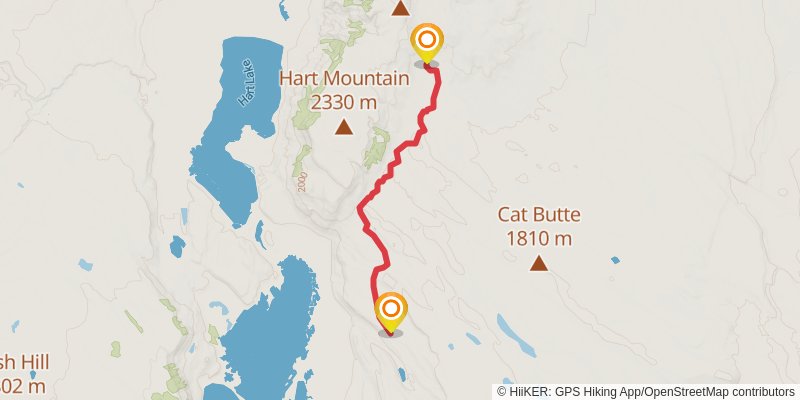 Oregon Desert Trail stage 25 Map