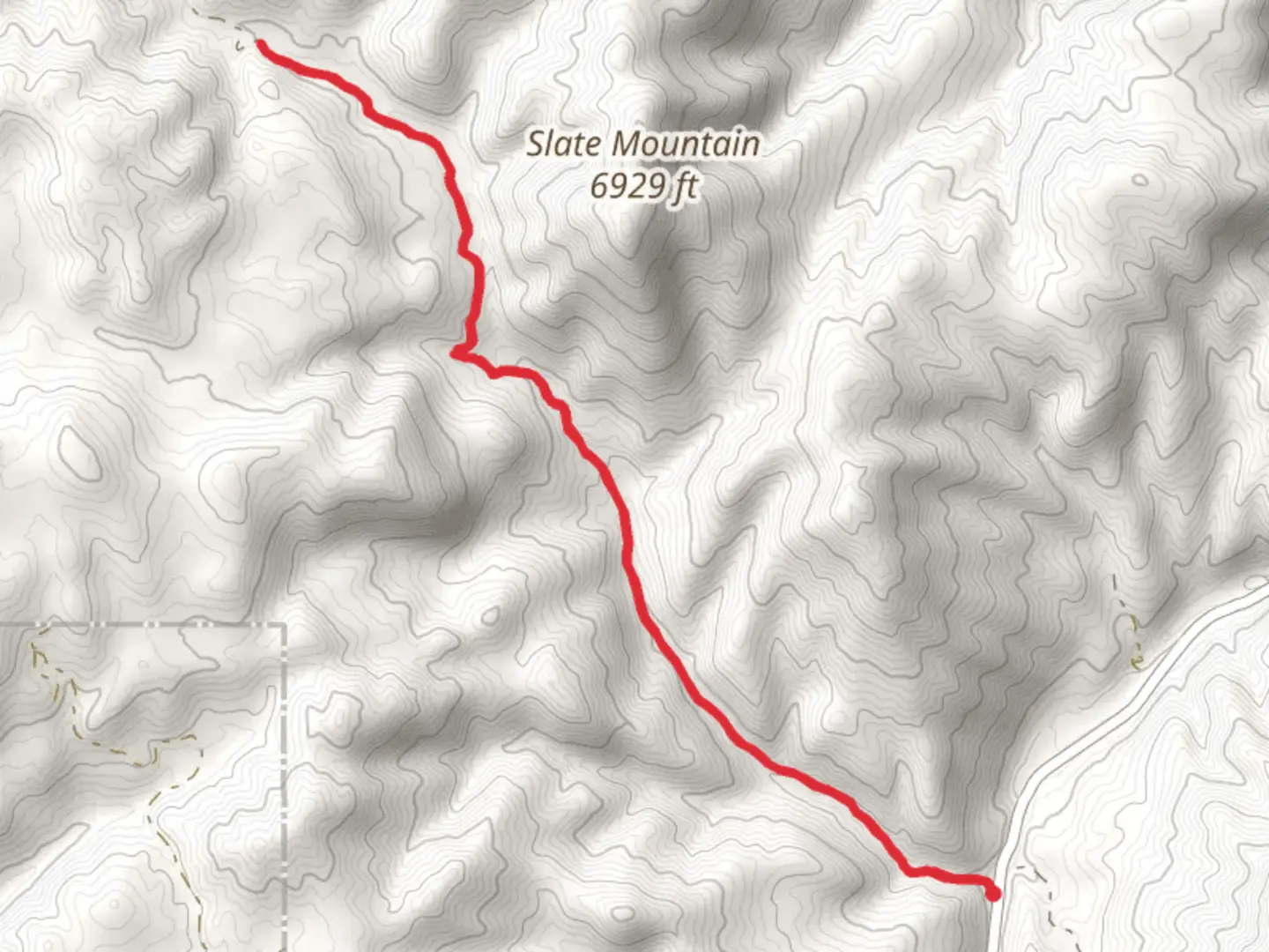 An image depicting the trail West Fork Mink Creek and its surrounding area.