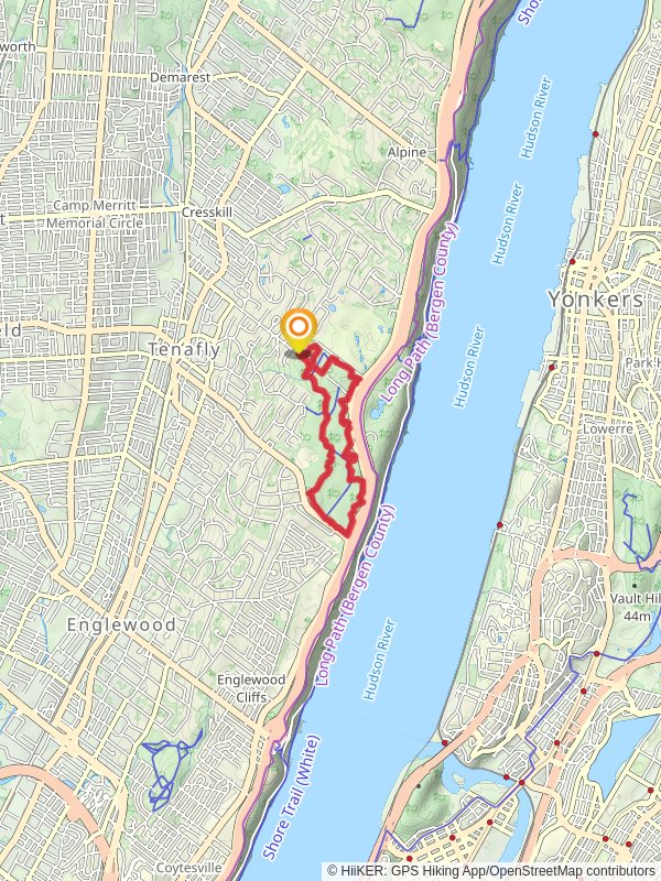 Yellow, Purple and Red Loop Trail - Tenafly Nature Center