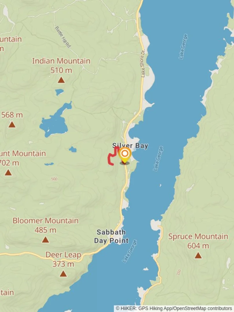 An image depicting the trail Inspiration Point Trail via Woodside Traill and its surrounding area.
