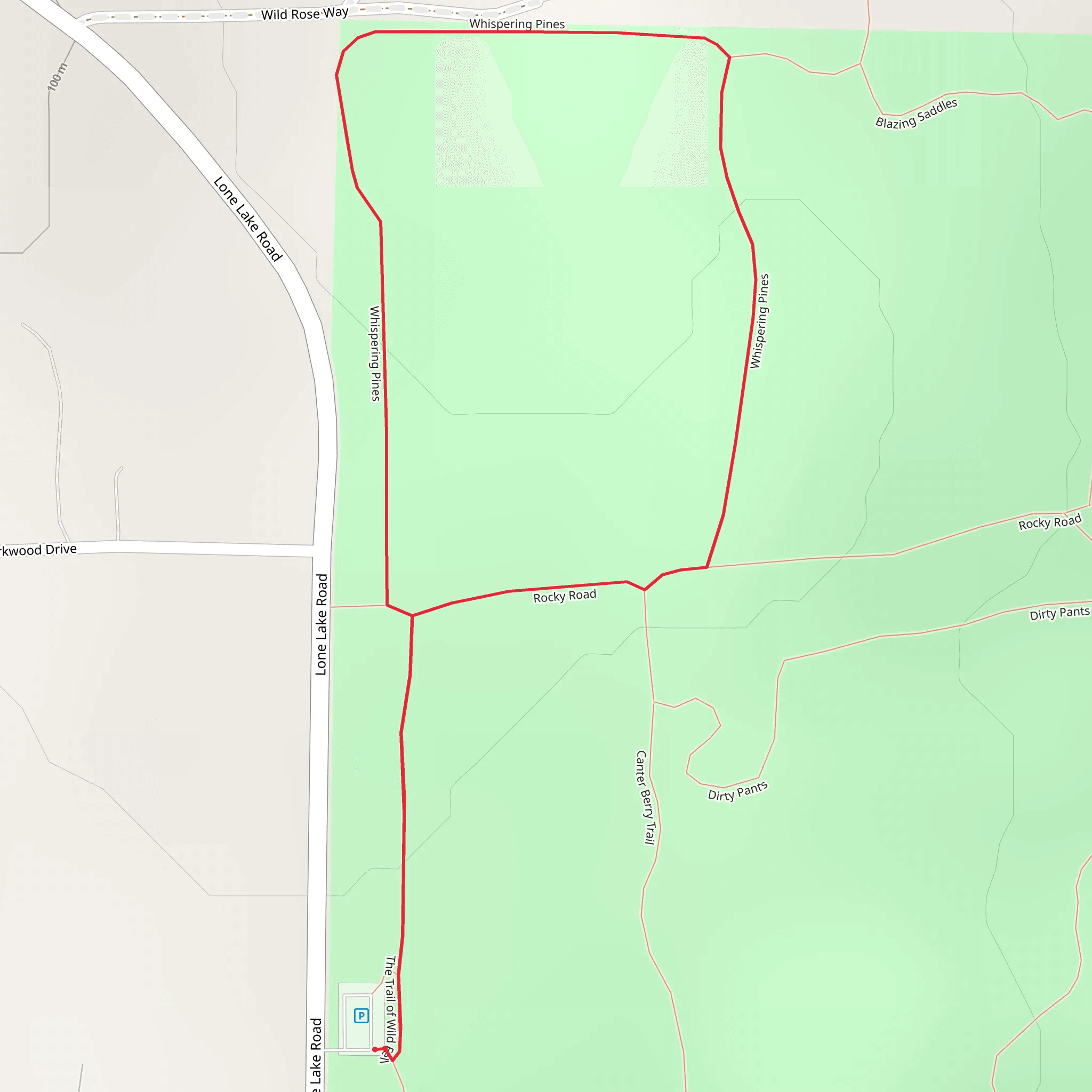 The Tail of the Wild Fell and Whispering Pines Loop mobile static map