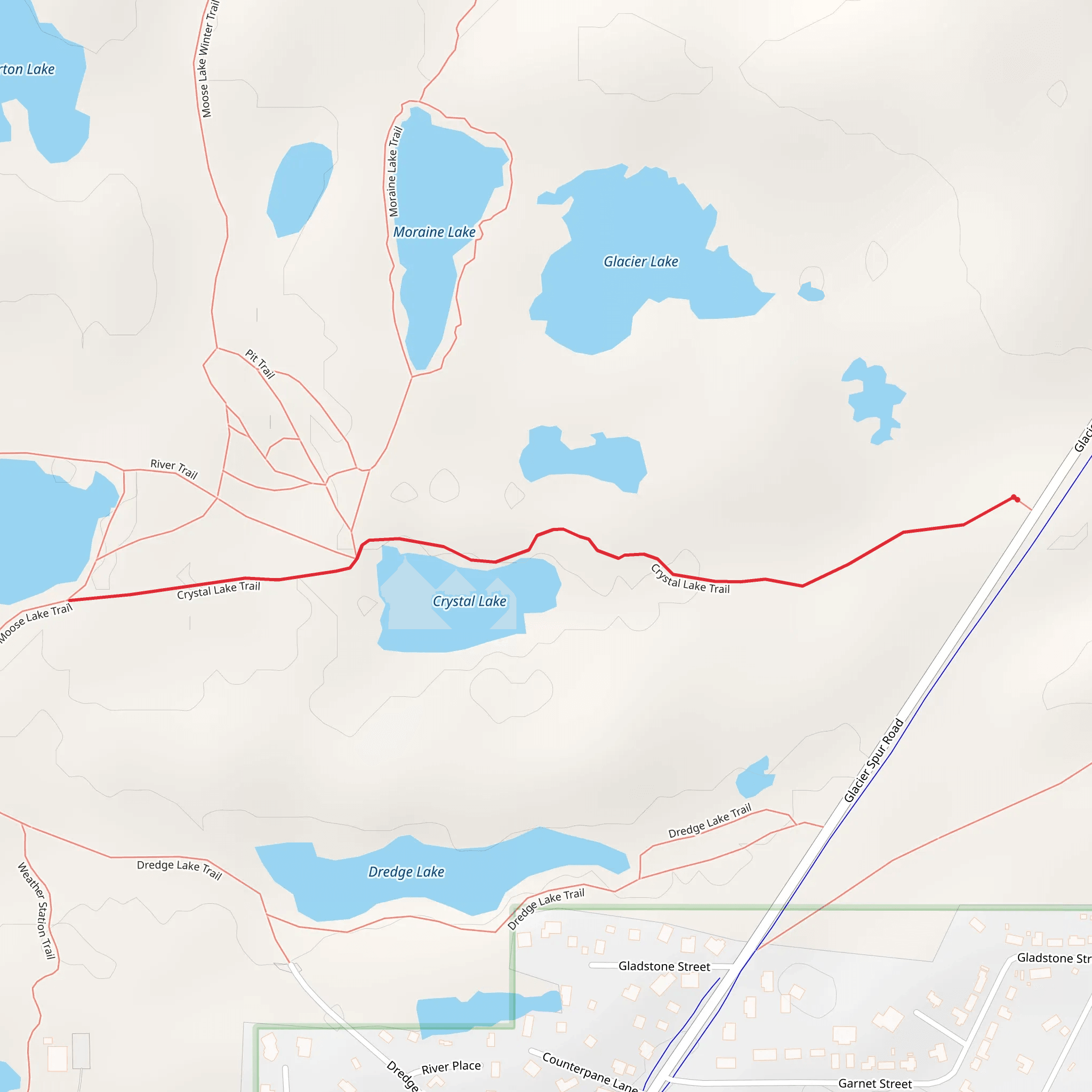 Crystal Lake Trail mobile static map
