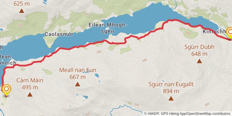 Fort William to Cape Wrath Walk stage 5 Map