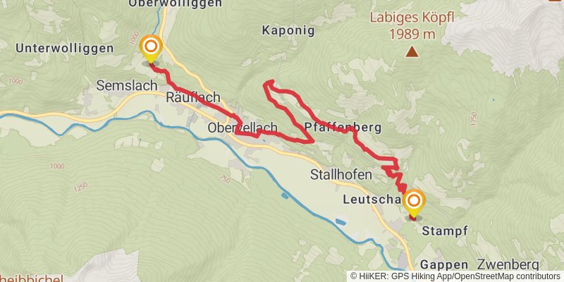 Alpe - Adria Trail stage 8 Map