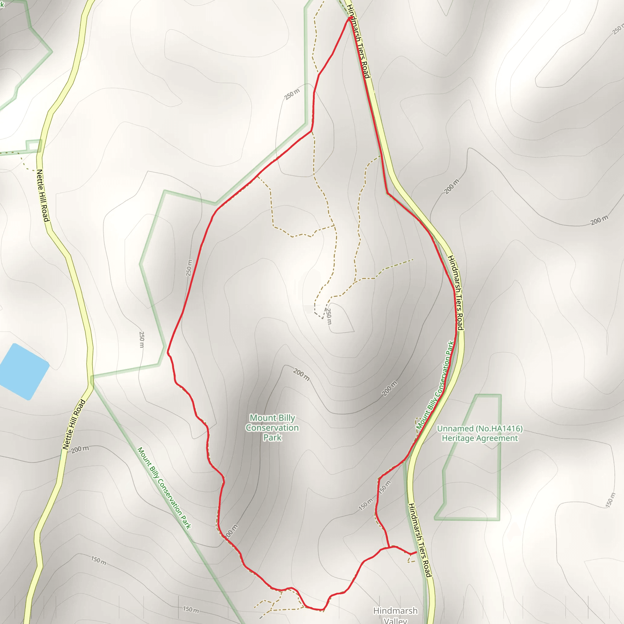 Mt Billy Track mobile static map