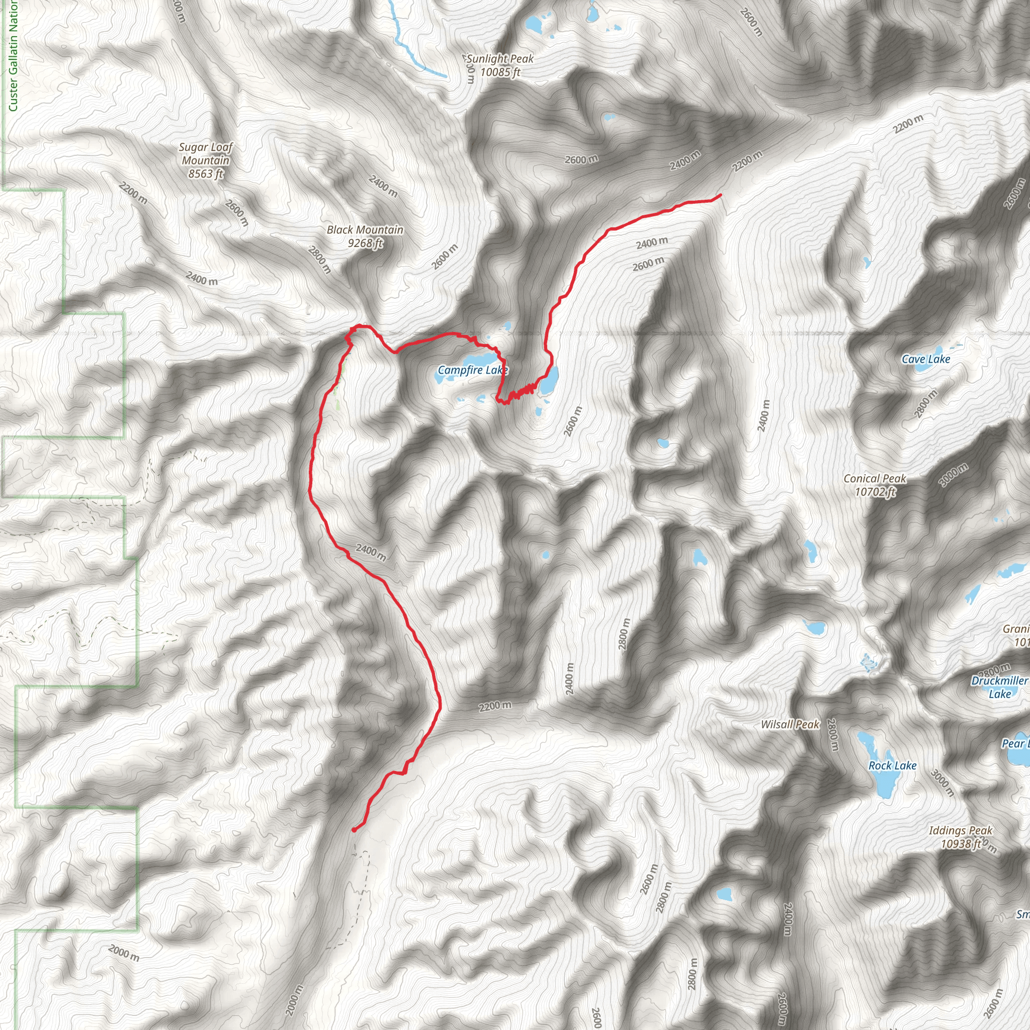 Trespass Creek Trail mobile static map