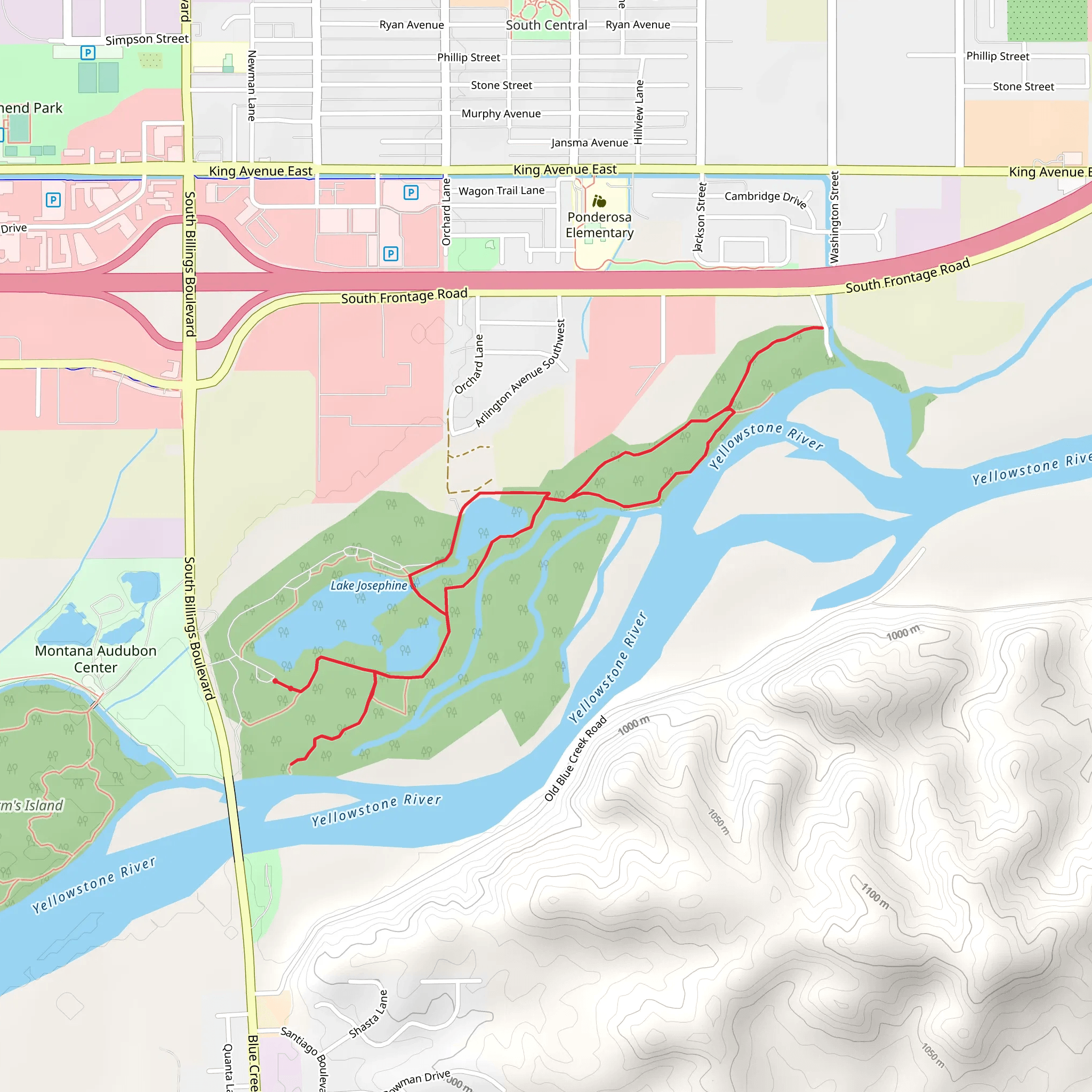 Lake Josephine Loop mobile static map