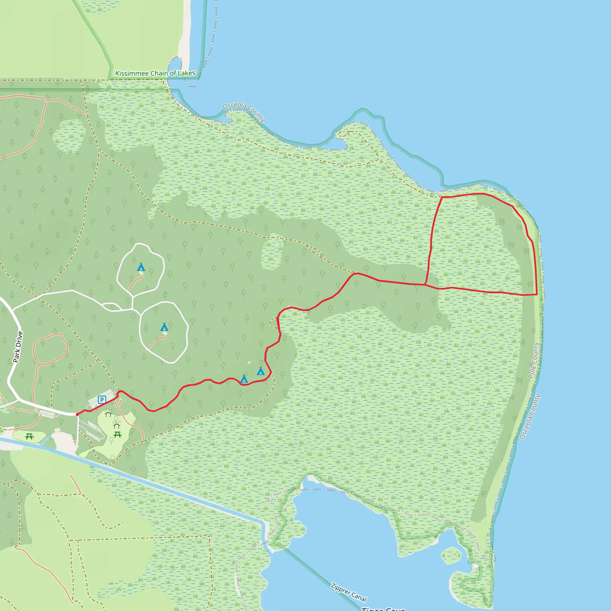 Gobbler Ridge Loop Trail mobile static map