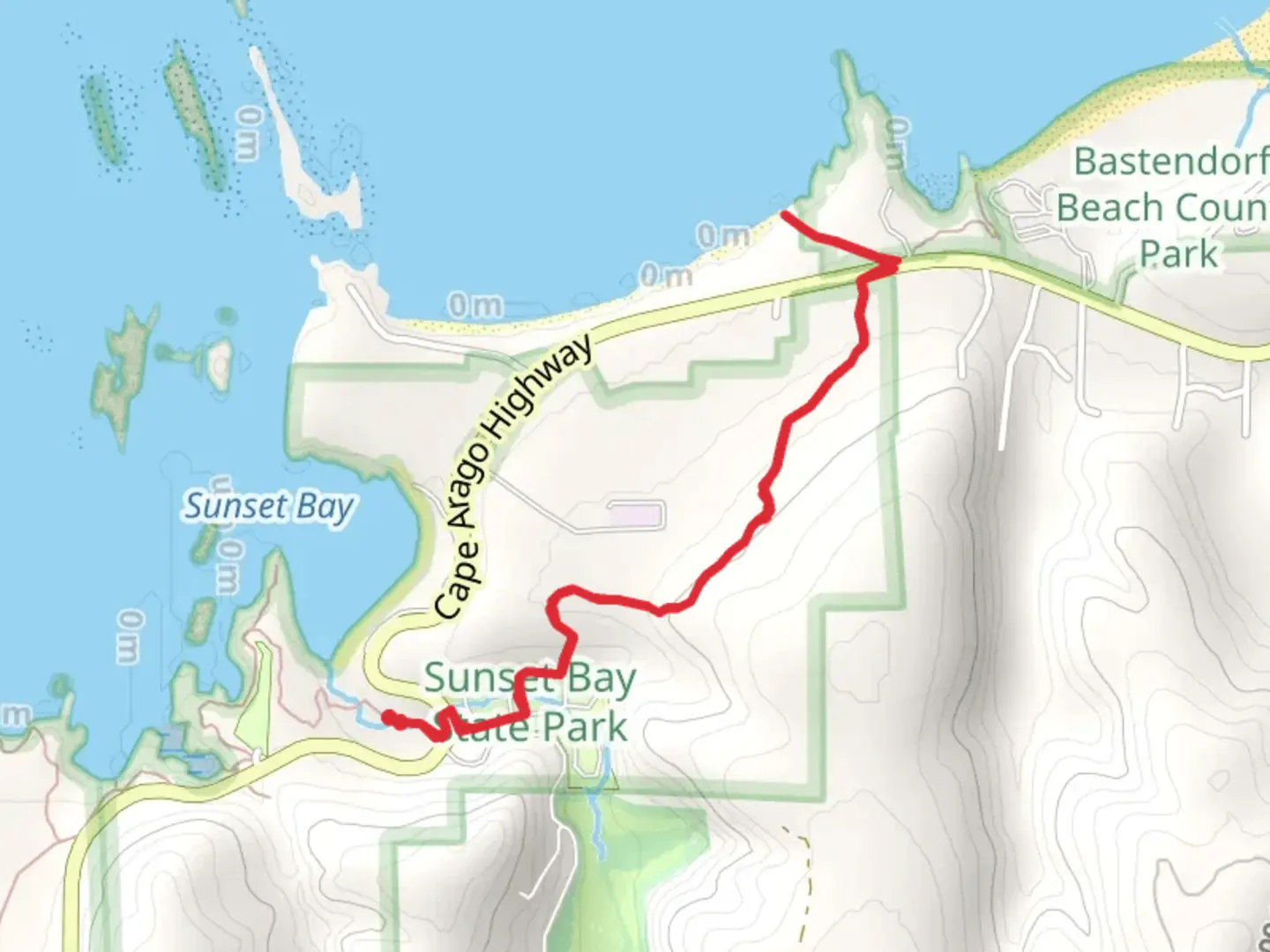 An image depicting the trail Big Creek and Lighthouse Beach and its surrounding area.