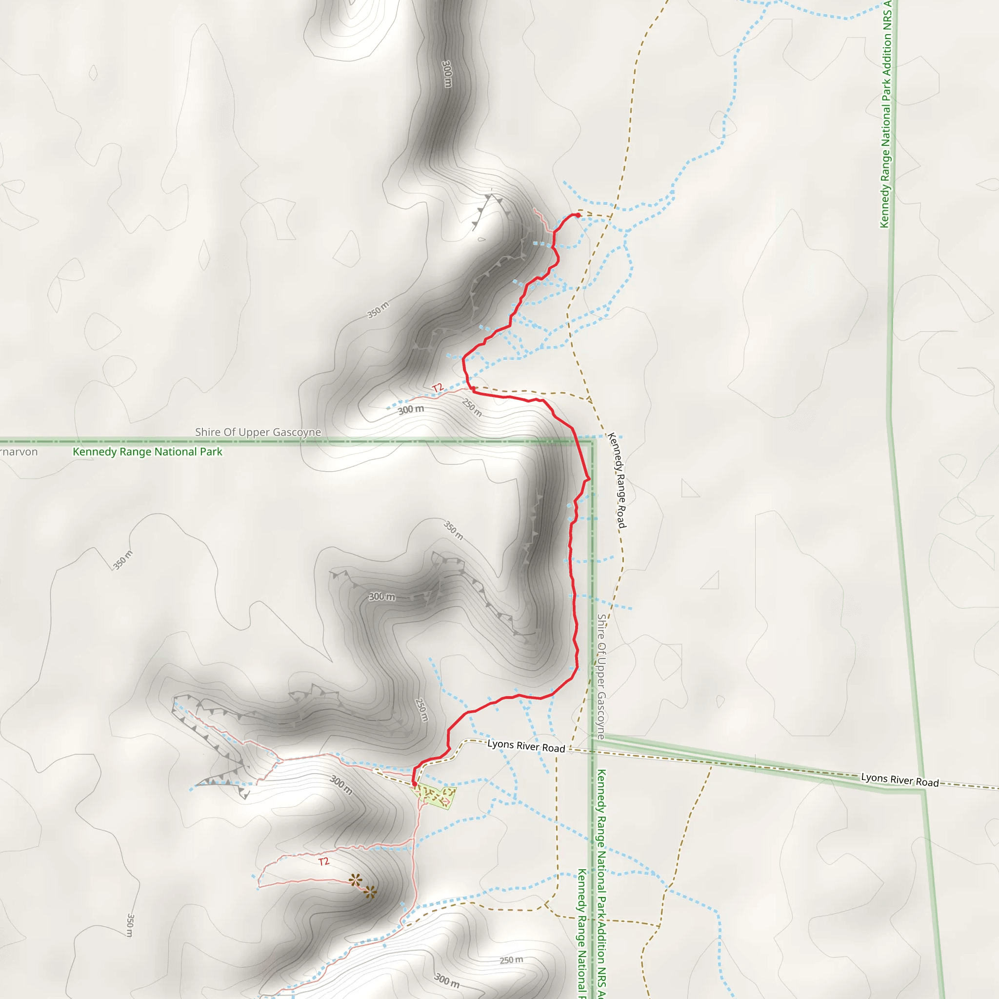 Escarpment Base Trail mobile static map