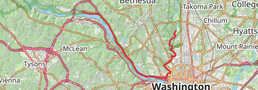 American Discovery Trail - Maryland and Washington DC stage 9 Map