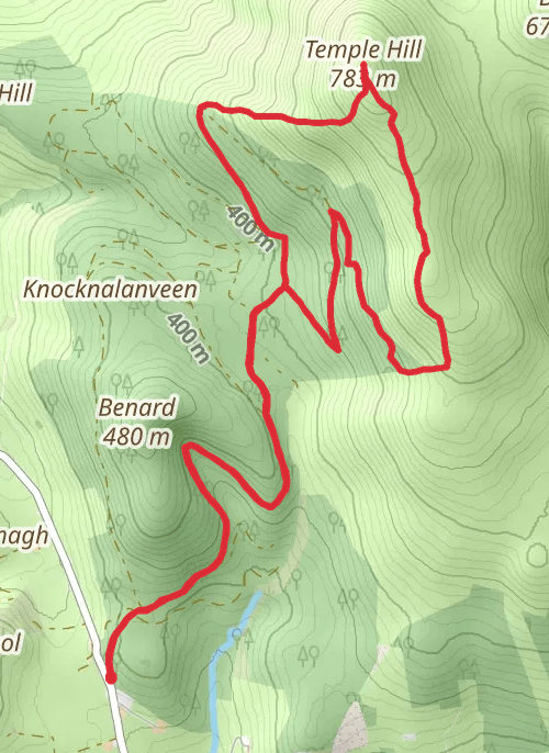 14k Temple Hill, Galtees mobile static map