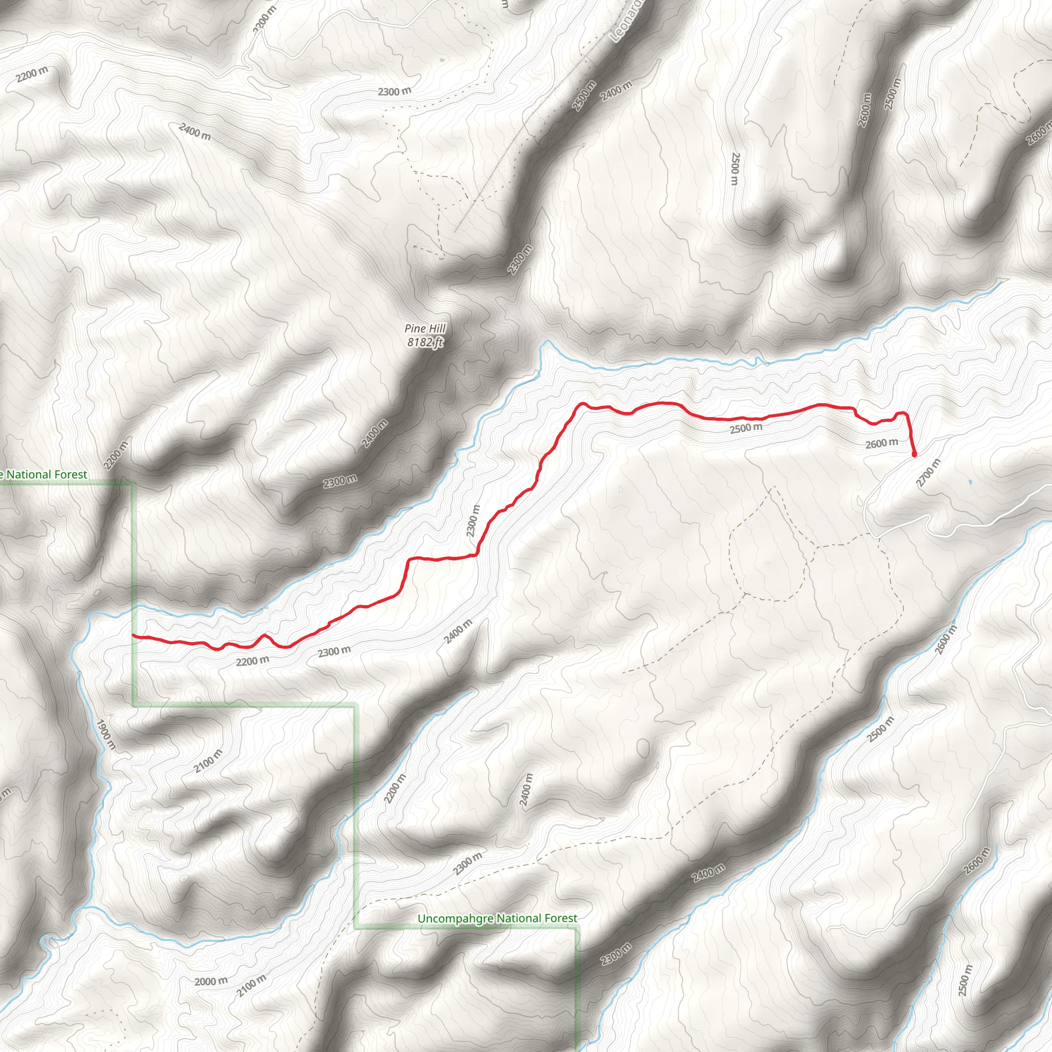 Franks Bench Trail mobile static map