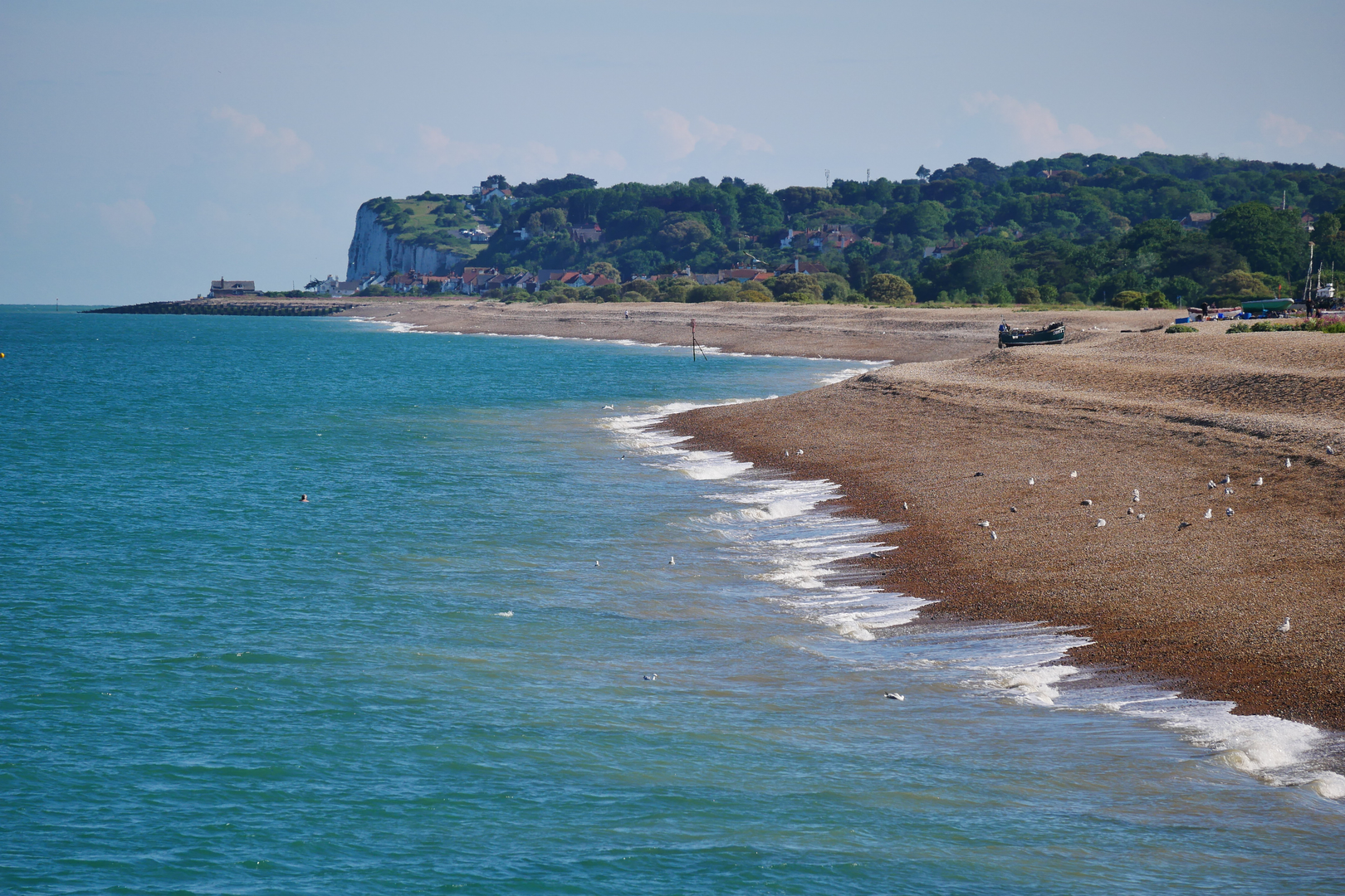 An image depicting the trail Folkestone to Deal Walk in Kent and its surrounding area.