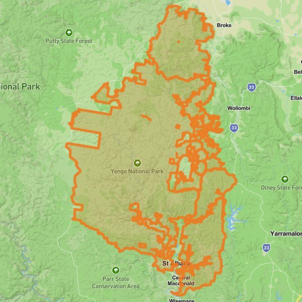 Yengo National Park mobile static map