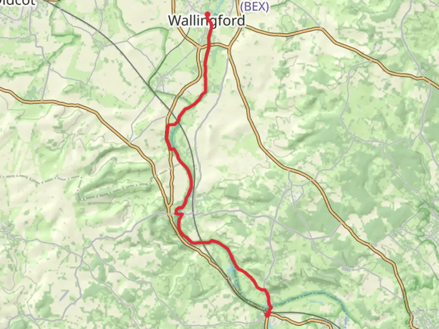An image depicting the trail Wallingford to Pangbourne Walk and its surrounding area.
