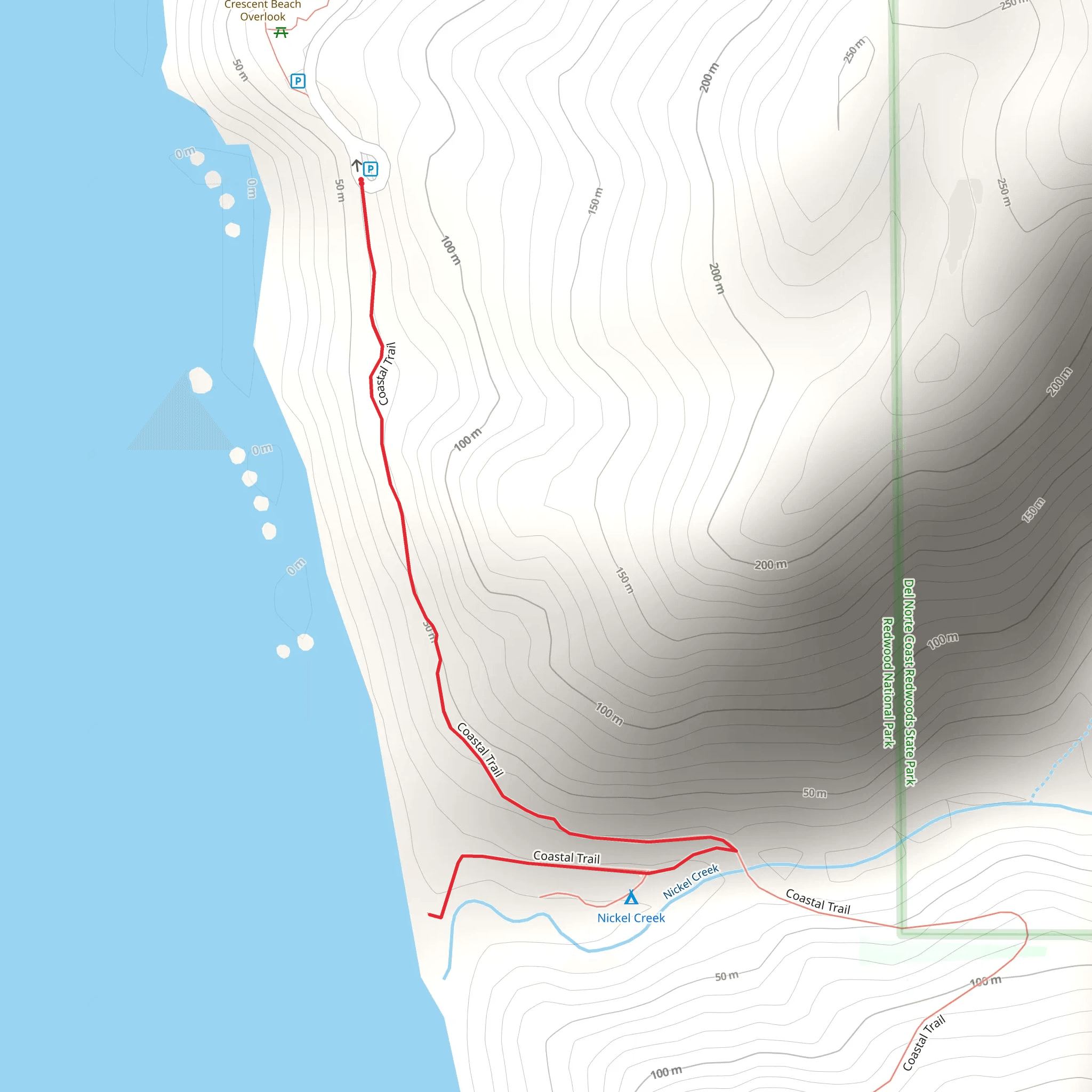Nickel Creek - Coastal Trail mobile static map