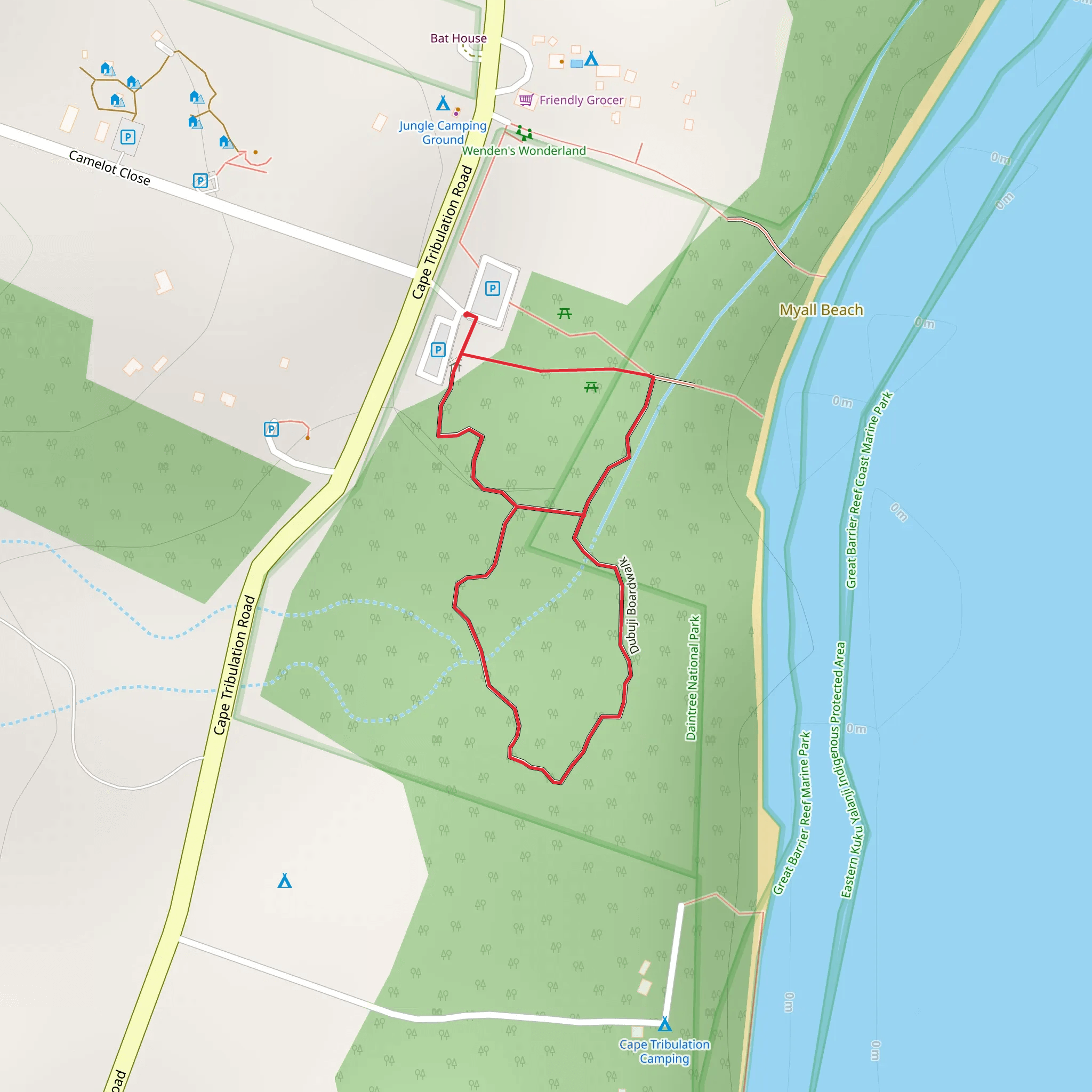 Dubuji Boardwalk Loop Walk mobile static map