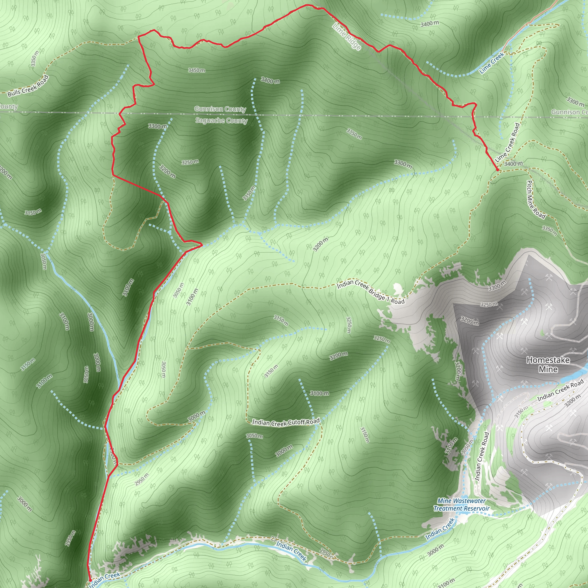 Lime Ridge Trail mobile static map